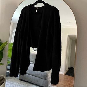 Free People Black Cardigan